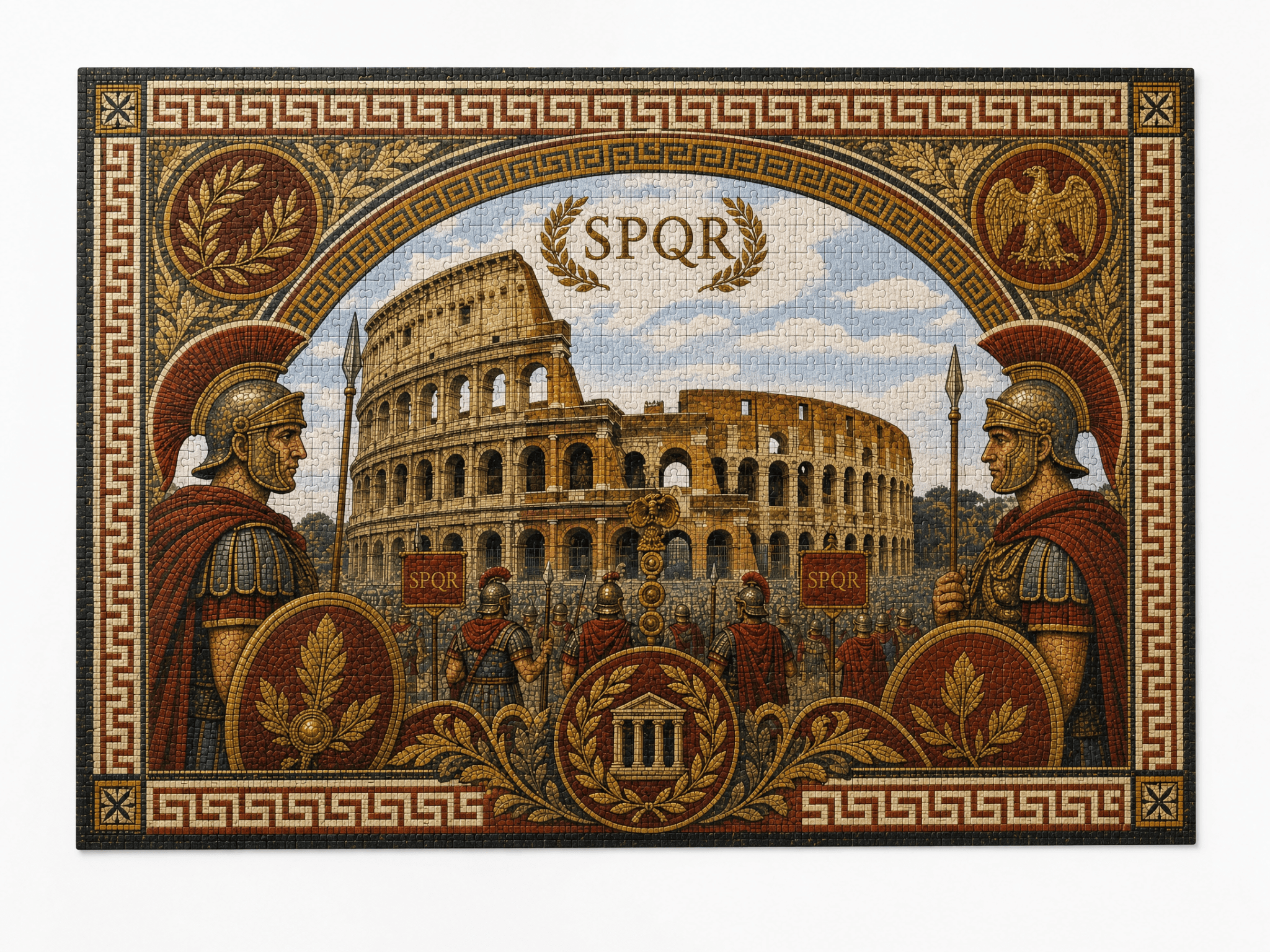AncientCraft Colosseum & Roman Legions 1000-Piece Wooden Mosaic