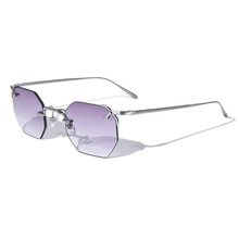 Load image into Gallery viewer, A.M. Metal Hexagon Sunglasses
