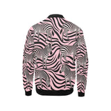 a Critter Kicks Zebra Zest Girls Pink Bomber Jacket