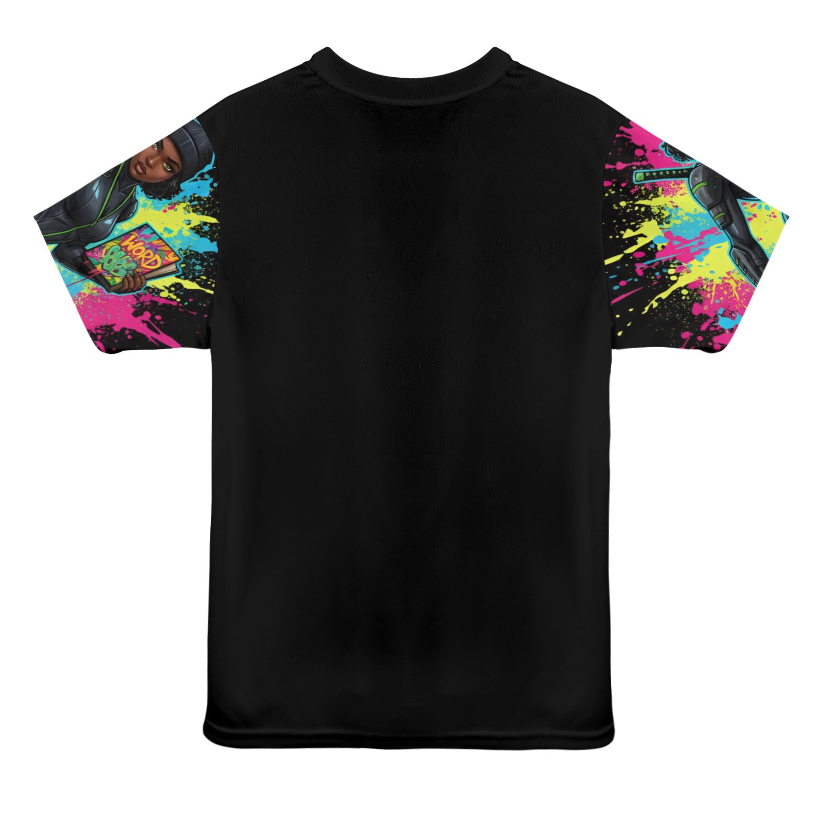 Rich and Rich Women's Black T-Shirt with Unique Caricature Design