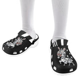 Critter Kicks Zebra Zest Kids Black Clogs