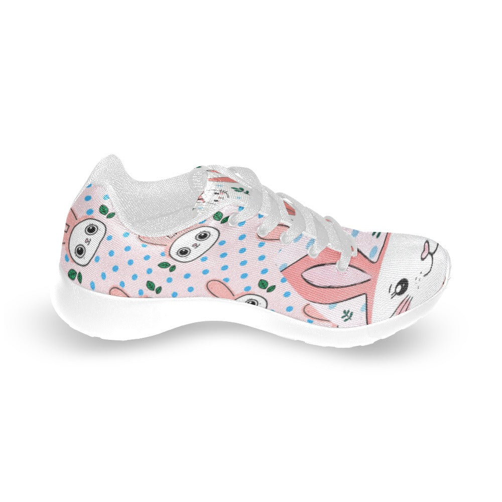 Rich and Rich Girls Pink Bunny Running Shoes | Lightweight Kids Athletic Sneakers