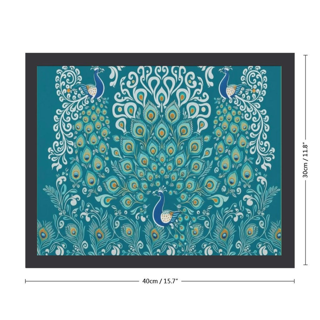 Rich and Rich Peacock wooden frame painting 40x30cm with vibrant peacock design