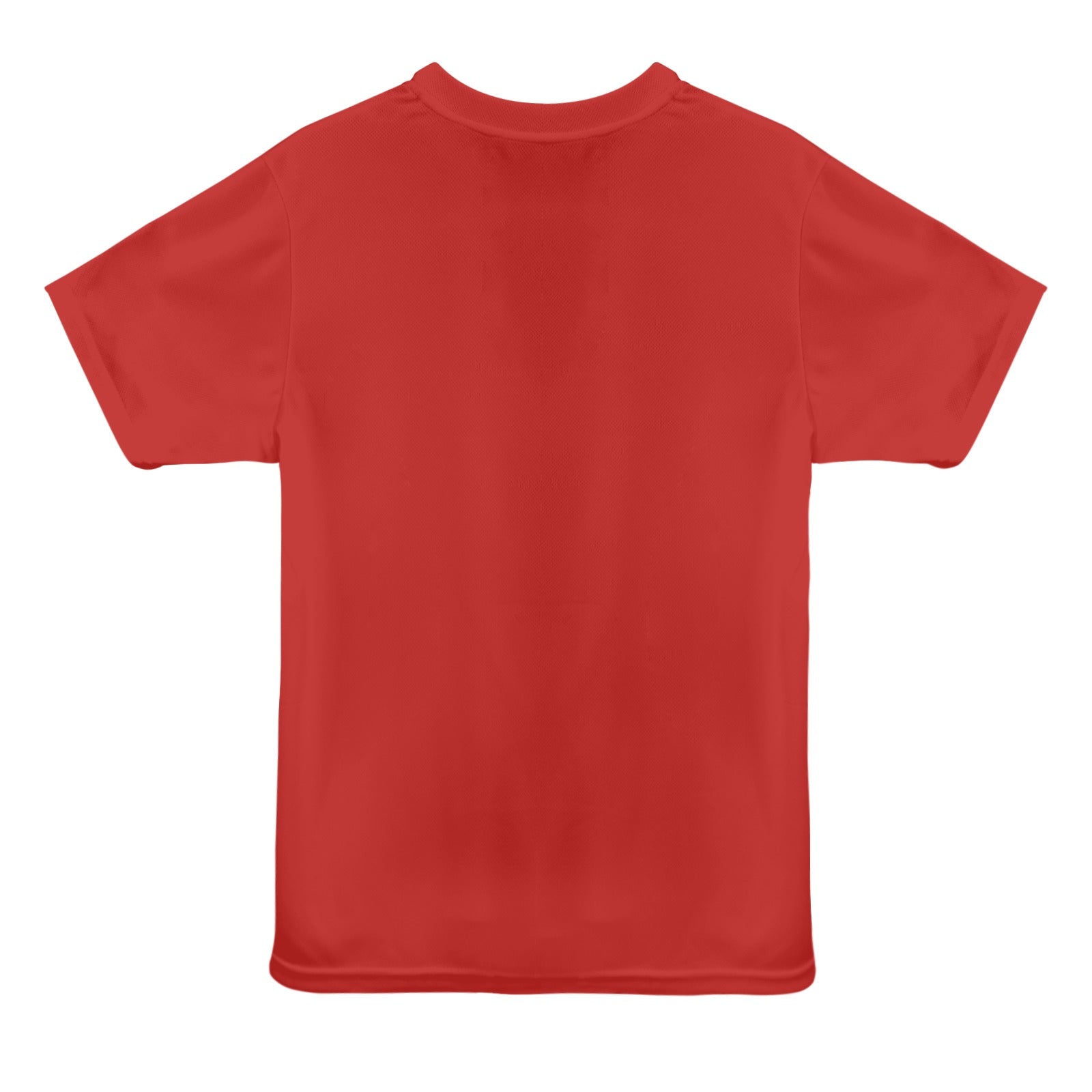Women's relaxed-fit red all-over print mesh T-shirt with 'Empower and Elevate' design — product detail