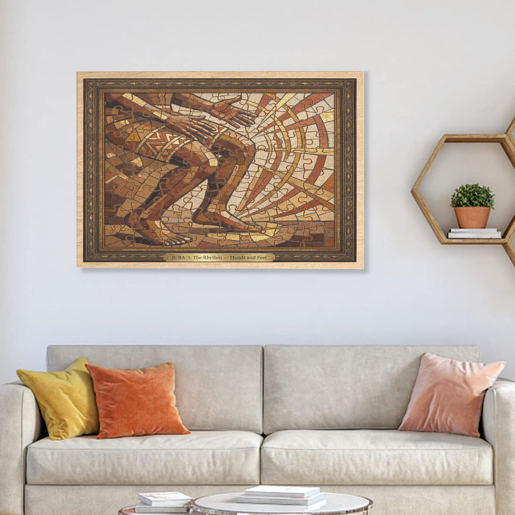 Rich and Rich The Rhythm — Hands & Feet 1000-Piece Wooden Jigsaw Puzzle | Horizontal Music & Dance Mosaic Puzzle