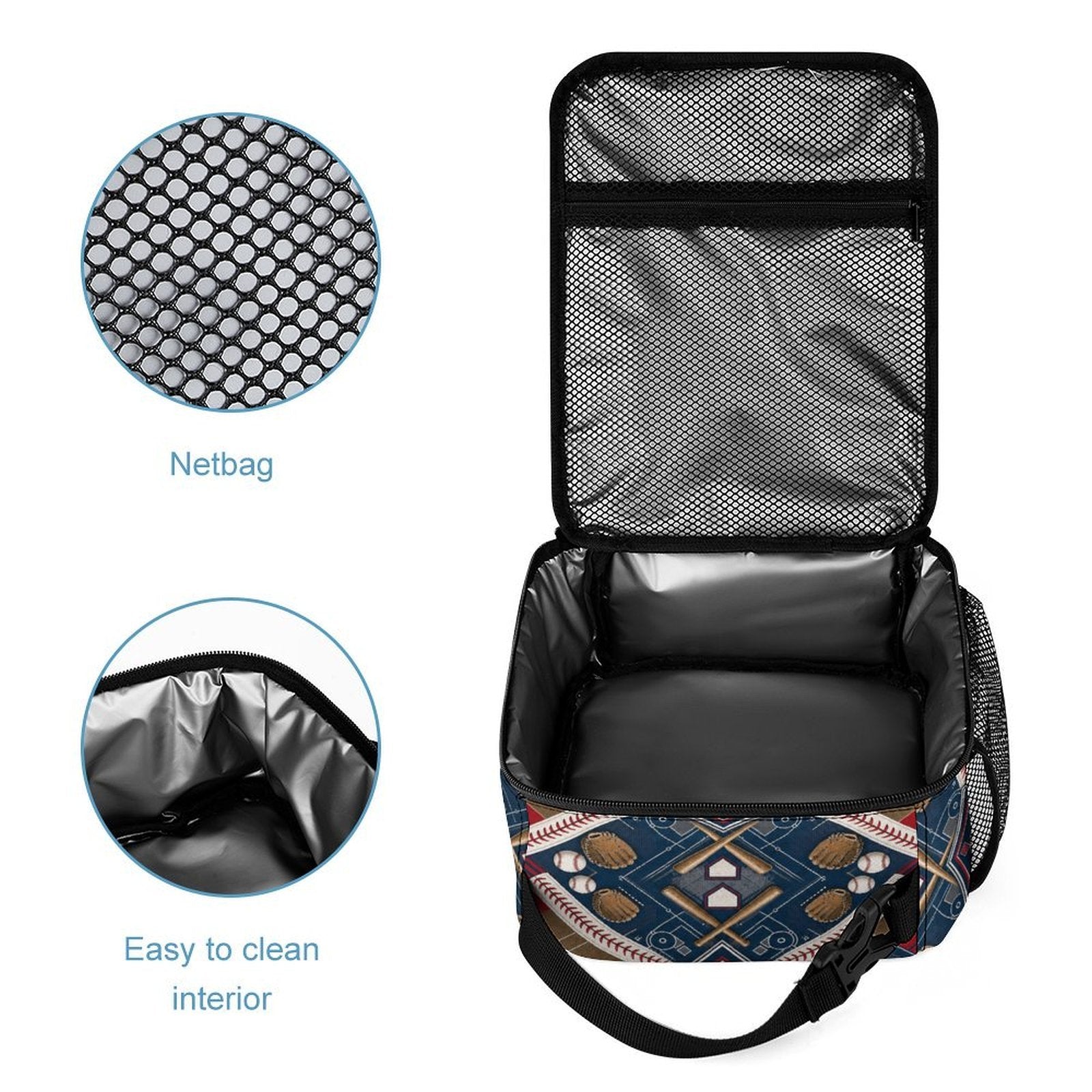 Rich and Rich Sport Utility Baseball 3 Piece Combination Set | Baseball Backpack, Lunch Bag &amp; Pencil Case for School