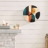 Art O'clock Textured Look Geometric Circle Wall Clock By Rich and Rich