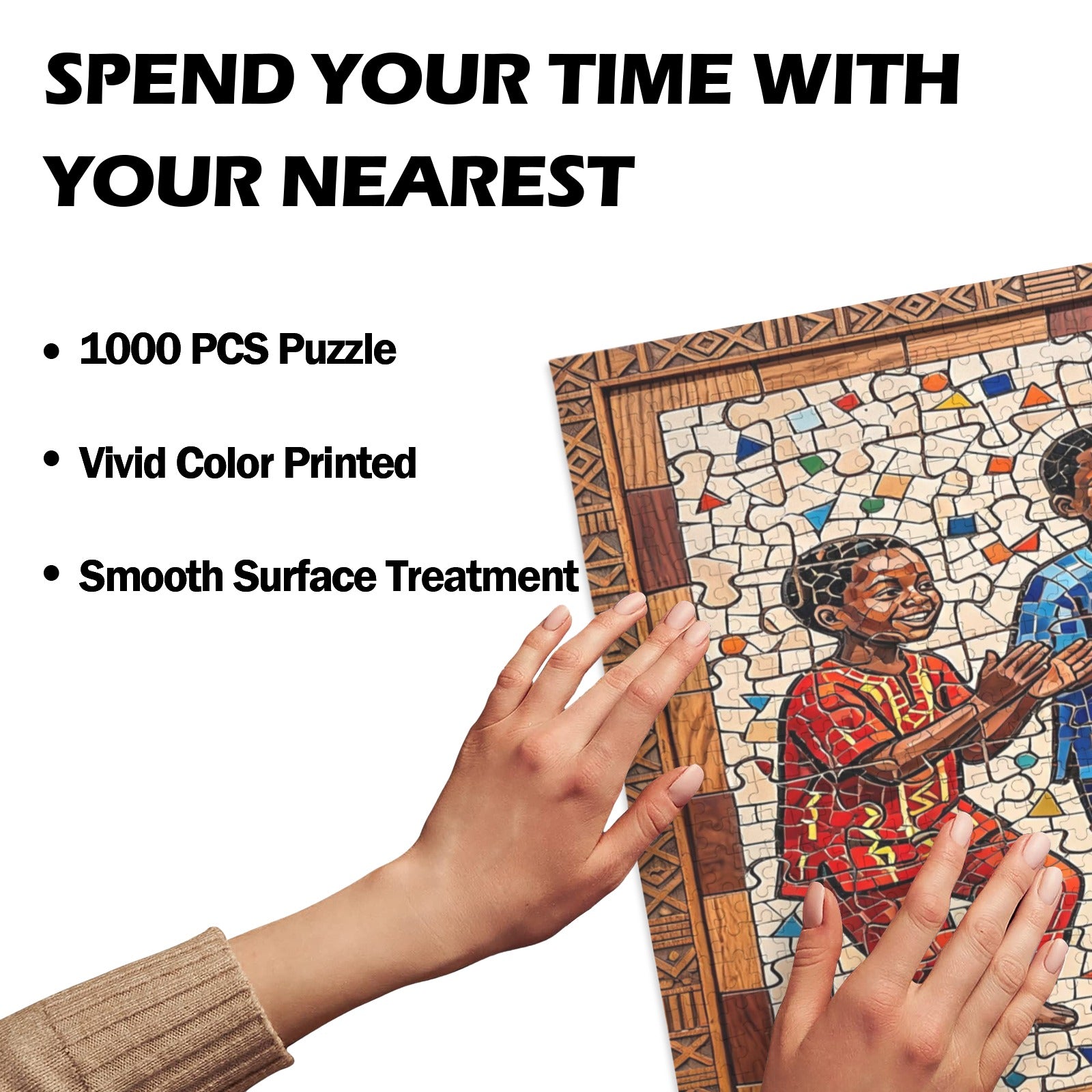 Juba for the Children — Joy in Motion | AncientCraft Mosaic Puzzle for Kids’ Rooms and Playrooms