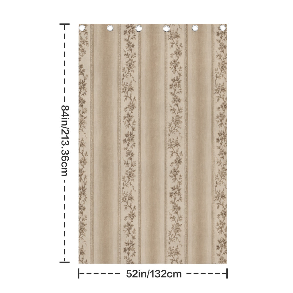 Rich and Rich 52x84 inch beige damask grommet curtain panel