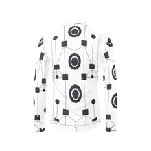 Load image into Gallery viewer, R&amp;RH Geometric Men&#39;s White Dress Shirt Men&#39;s All Over Print Dress Shirt (Without Pocket) (Model T61)
