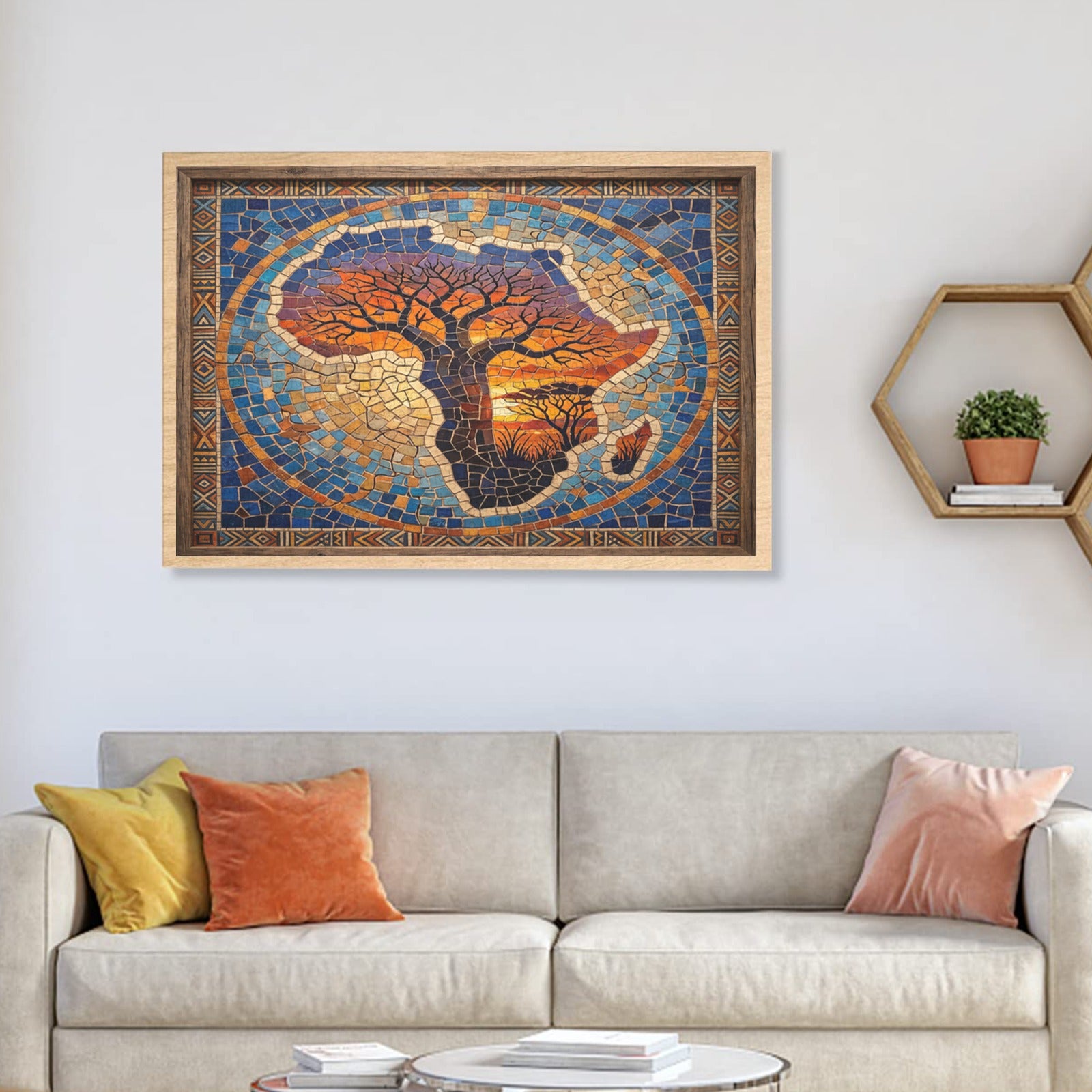 Rich and Rich The Baobab Tree — Tree of Life 1000 Custom Wooden Jigsaw Puzzle Gift | 29.53" x 19.69" Decorative Wooden Puzzle