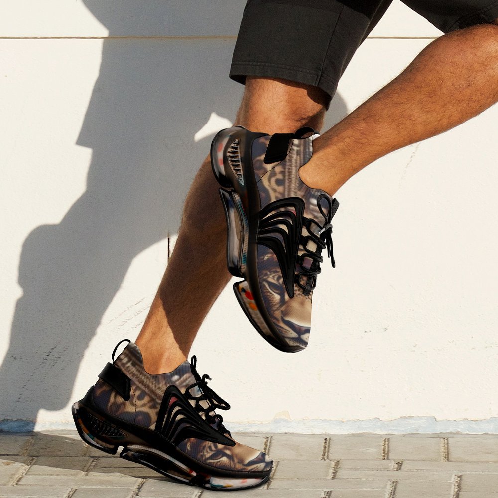 Rich and Rich Lion Elastic Men's Mesh Sneaker Running Shoes