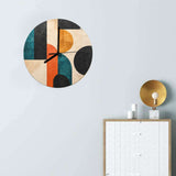 Art O'clock Textured Look Geometric Circle Wall Clock By Rich and Rich