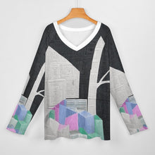 Load image into Gallery viewer, Long sleeve loose tee Women&#39;s Long Sleeve Loose Tee (TLREV2)
