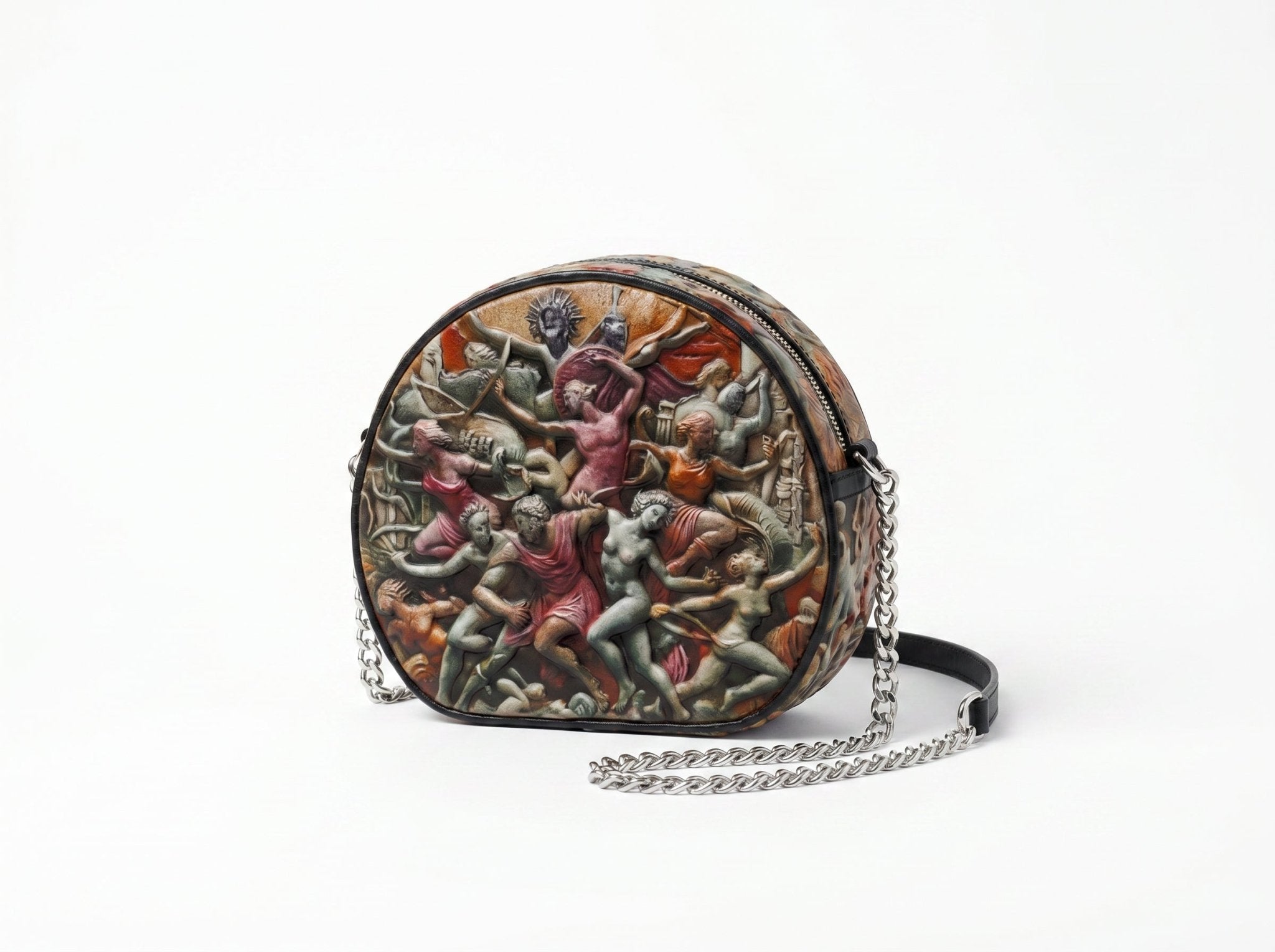 Rich and Rich Greek Mythology Abstract Women's Round Box Bag - Rich and Rich Homeopportunities