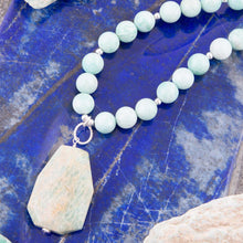 Load image into Gallery viewer, Blue Amazonite Sterling Silver Pendant Necklace
