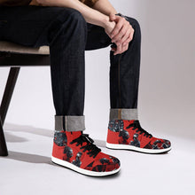 Load image into Gallery viewer, R&amp;RH Chess Game Men&#39;s High Top Black Sneakers
