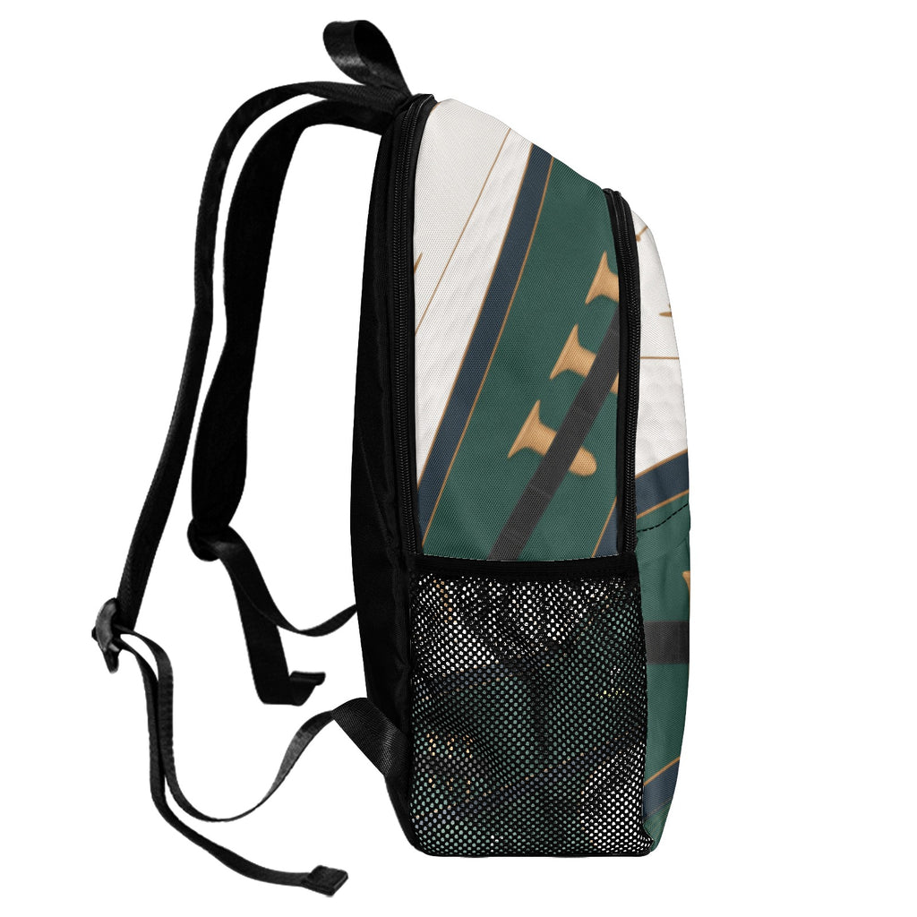 A Rich and Rich Men's Green Designer Golf Backpack Fabric Backpack with Side Mesh Pockets (Model 1659) - Rich and Rich Homeopportunities