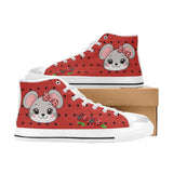 Critter Kicks Lady Bug Mouse Girls Red Canvas High Top Sneakers