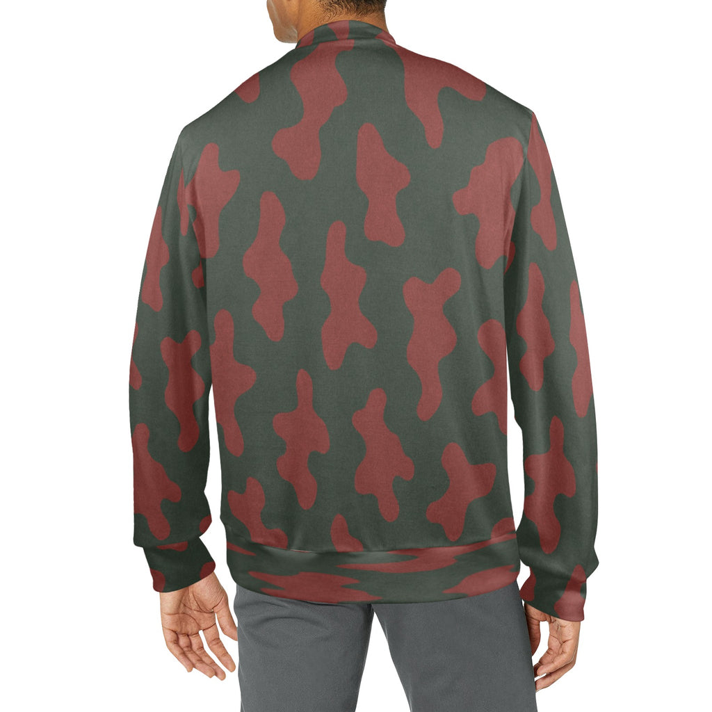 Rich and Rich Red Camo Men's Mock Neck Sweatshirt