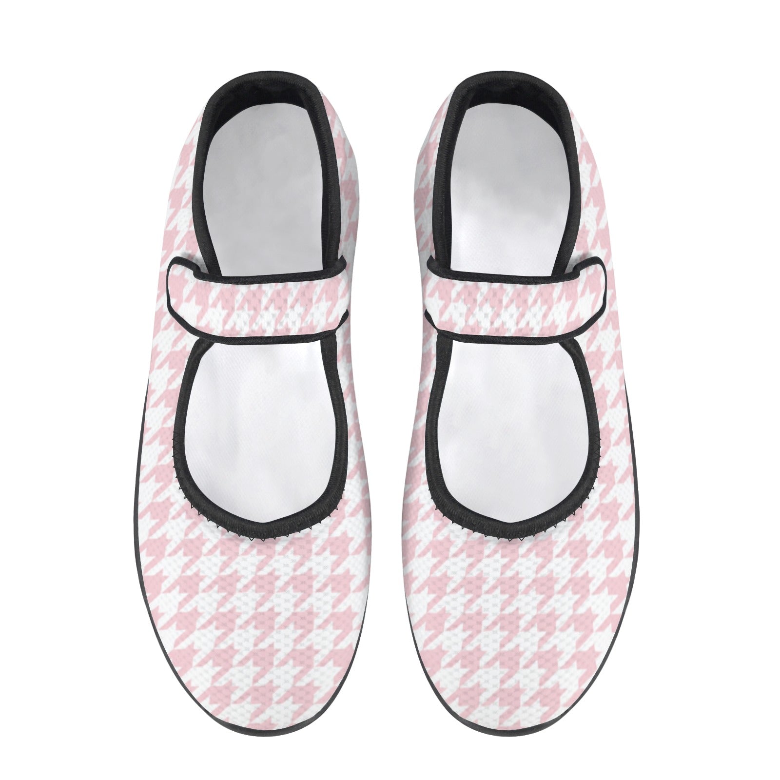 Rich and Rich Pink Houndstooth Women's Mary Jane's