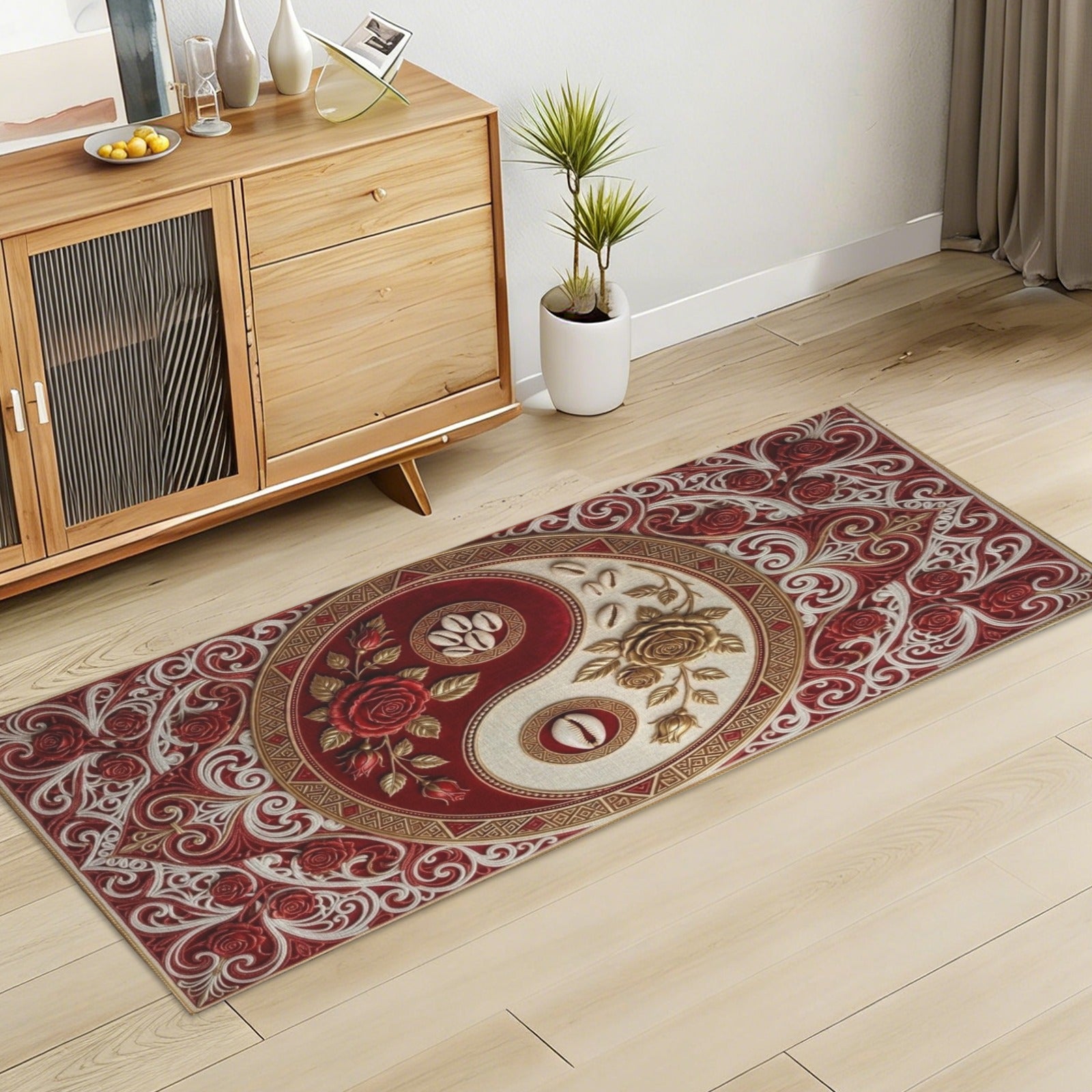 The Tribal Elegance Harmony Series – Crimson Sanctuary Rug 60x24inch - Rich and Rich Homeopportunities