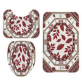 The Tribal Elegance Harmony Series – Crimson Oasis 3-Piece Bathroom Rug Set - Rich and Rich Homeopportunities