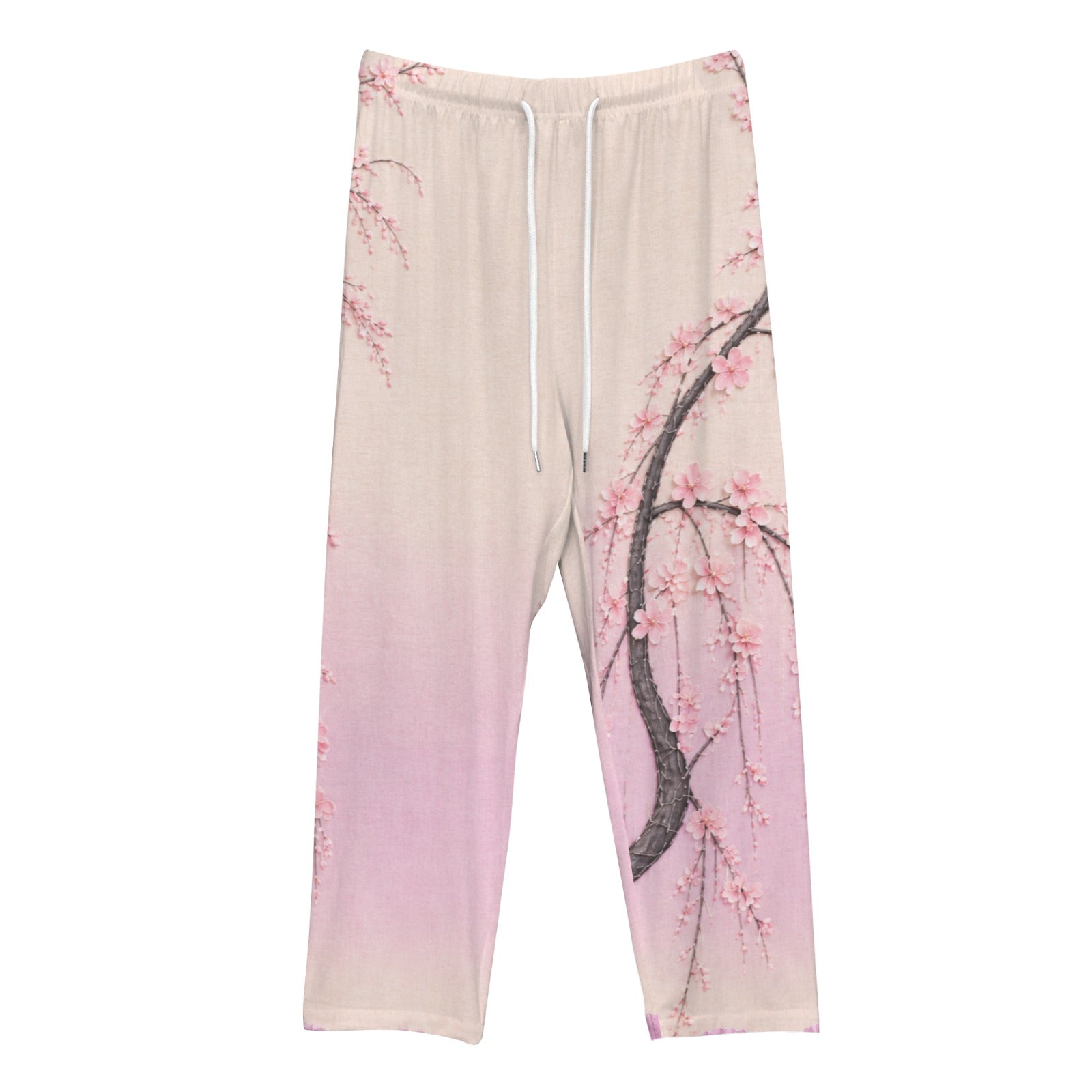 Japanese Cherry Blossom Pink Women's Drawstring Lounge Pants
