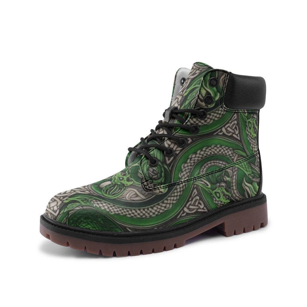 Rich and Rich Unisex Green Viper Premium Lightweight Microfiber Leather Chukka Boots