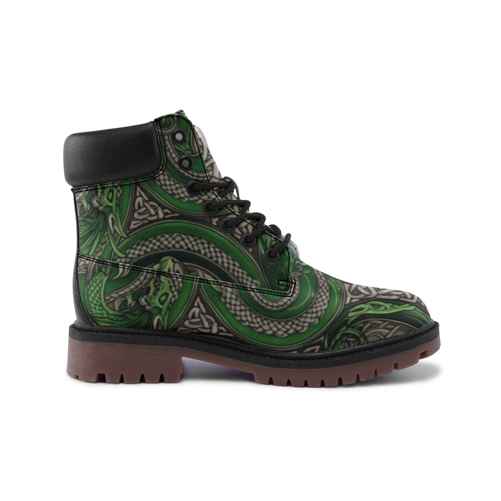 Rich and Rich Unisex Green Viper Premium Lightweight Microfiber Leather Chukka Boots