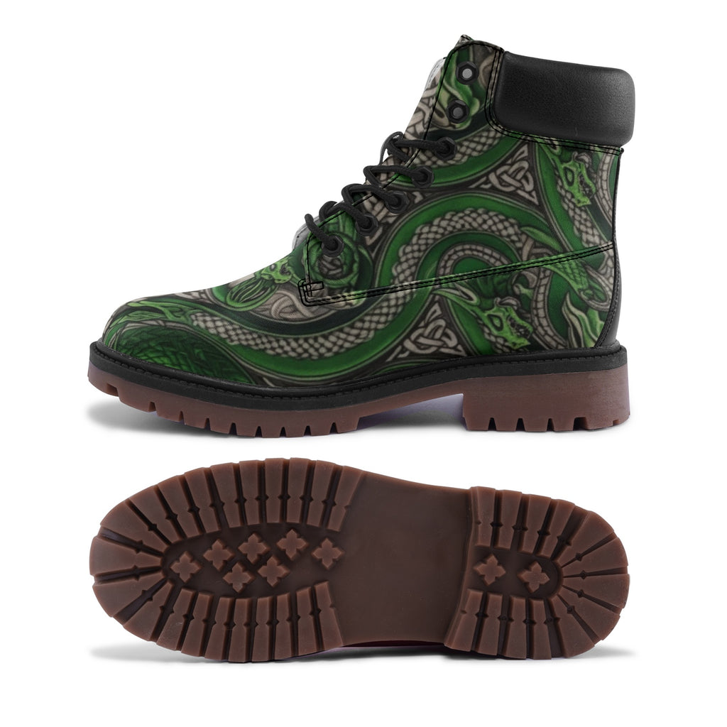 Rich and Rich Unisex Green Viper Premium Lightweight Microfiber Leather Chukka Boots