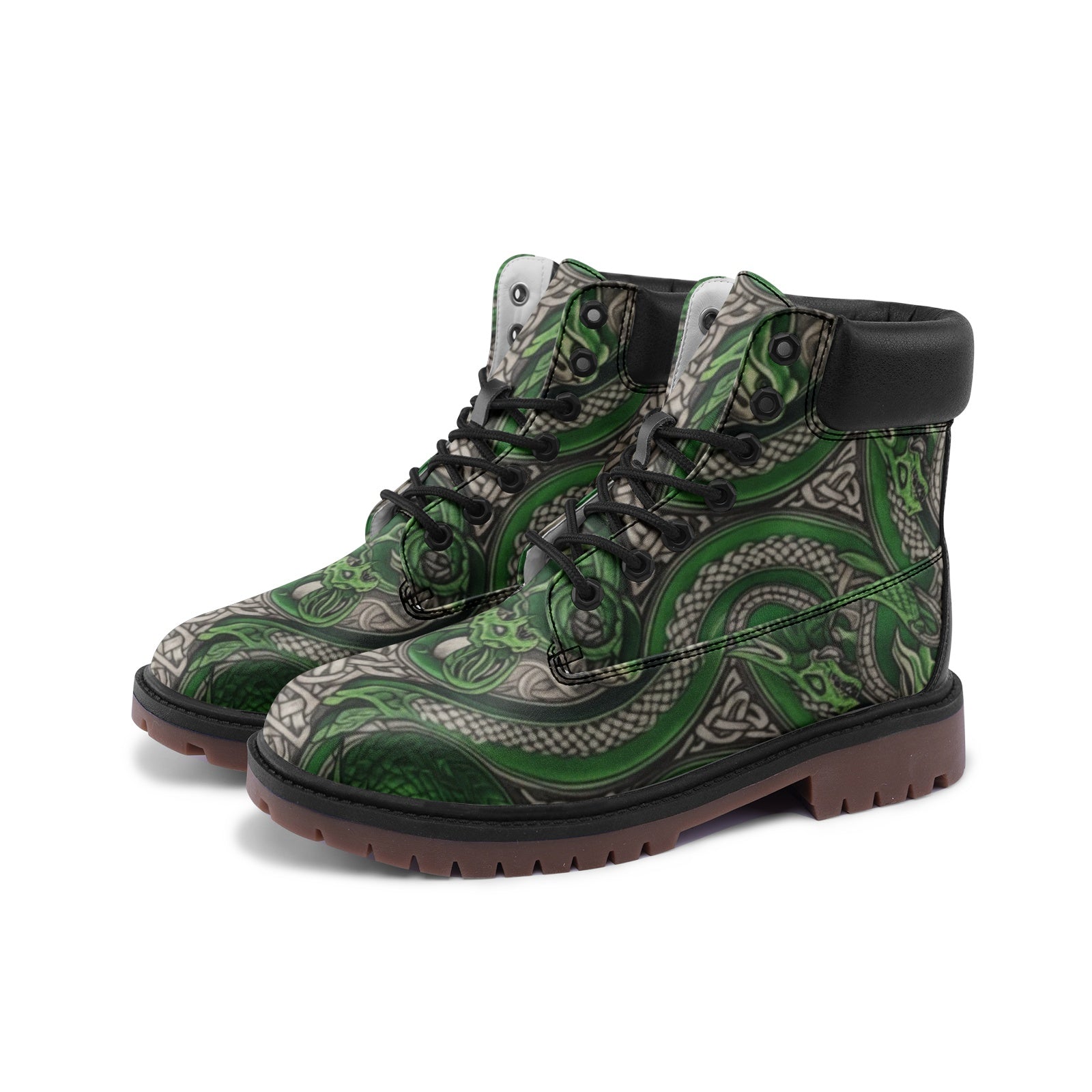 Rich and Rich Unisex Green Viper Premium Lightweight Microfiber Leather Chukka Boots