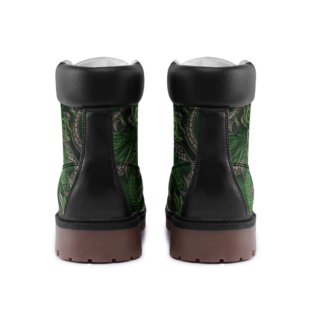 Rich and Rich Unisex Green Viper Premium Lightweight Microfiber Leather Chukka Boots