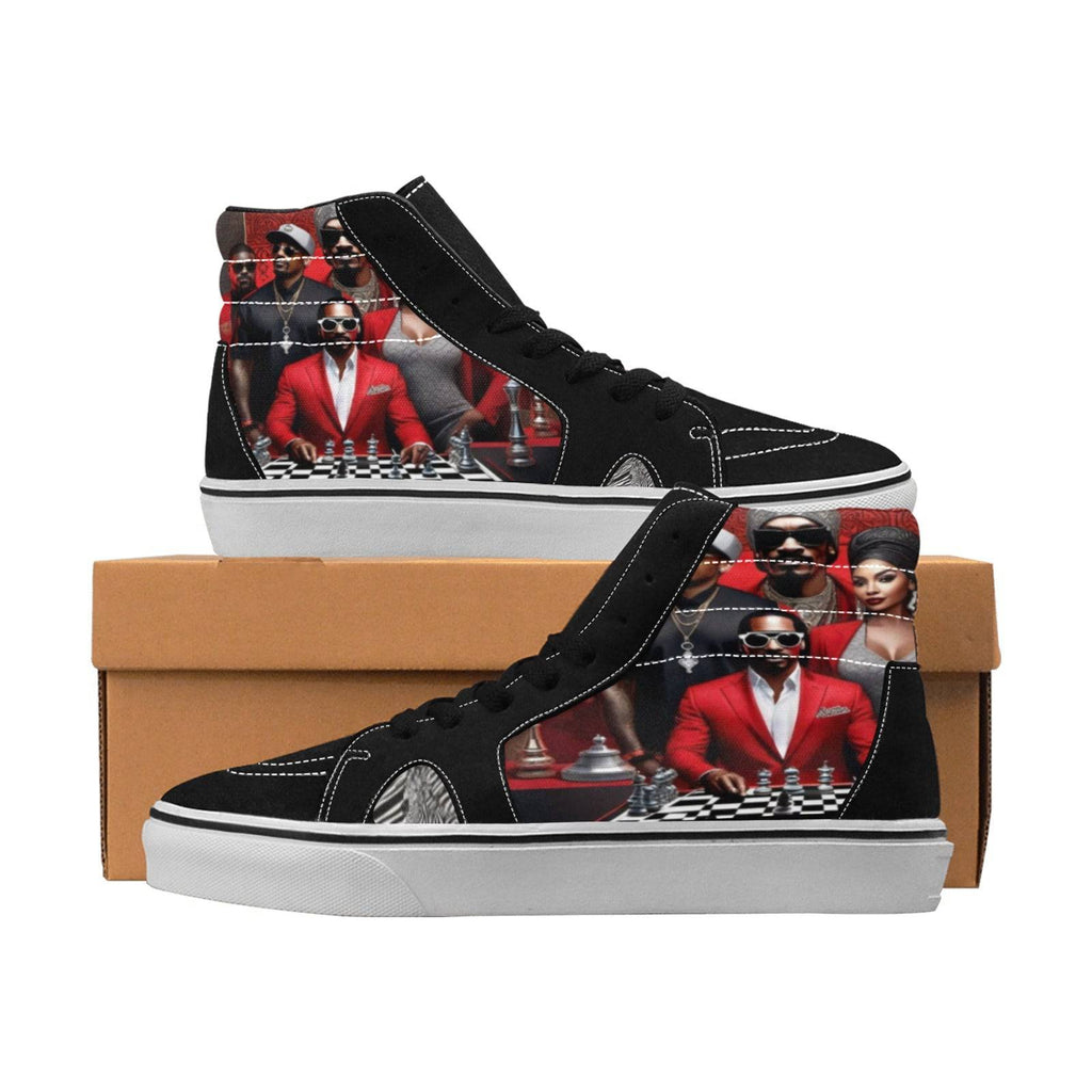 R&RH Caricature Men's High Top Sneakers - Rich and Rich Homeopportunities 