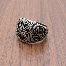 Load image into Gallery viewer, Personalized Viking Ring - Retro Nordic Men&#39;s Titanium Steel Ring
