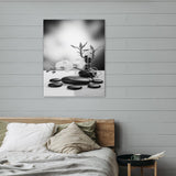 Vertical black and white canvas print with textured surface, 16x20 inches — additional view 8