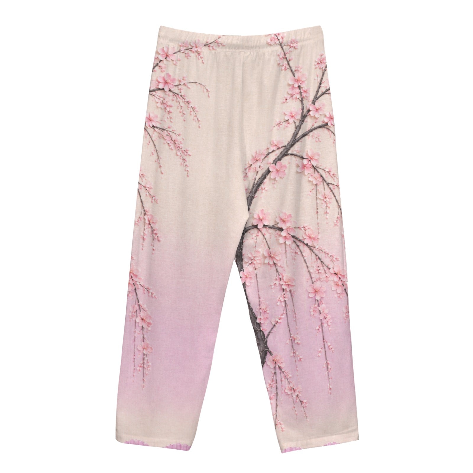 Japanese Cherry Blossom Pink Women's Drawstring Lounge Pants