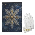 A Rich and Rich Blue Nordic Snowflake Framed Art Print Black Framed Art Print 24×36inch - Rich and Rich Homeopportunities