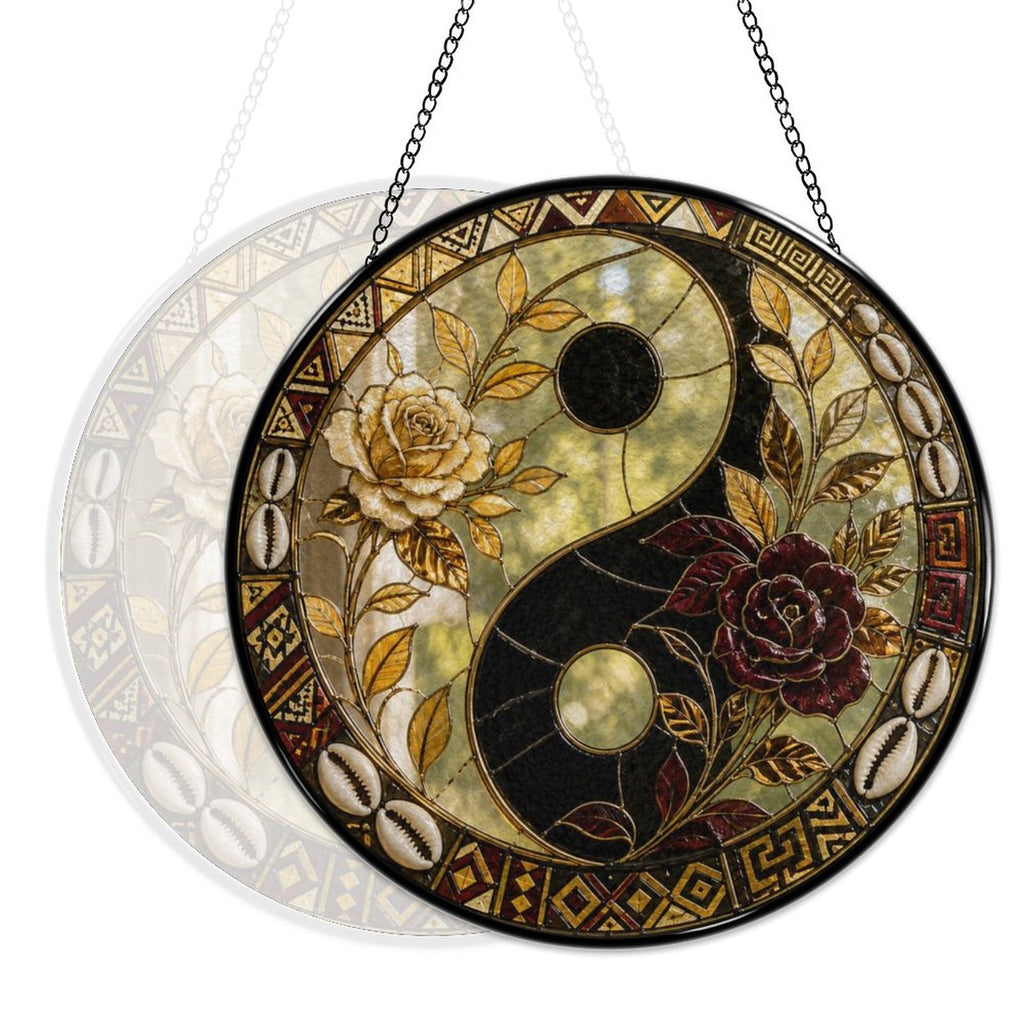 Rich and Rich Harmony Heritage Yin Yang Glass Suncatcher - Rich and Rich Homeopportunities
