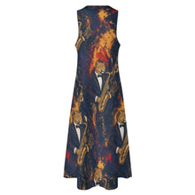 Load image into Gallery viewer, Rich &amp; Rich Women's Jazz Royale Saxophone Sleeveless Maxi Dress with Pockets - Rich and Rich Homeopportunities
