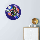 Art O'clock Surreal Celestial Floral Eye Wall Clock By Rich and Rich