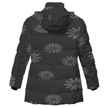 Load image into Gallery viewer, Rich and Rich Women's Matte Black and Floral Hooded Puffer Coat Women's Hooded Puffer Coat - Rich and Rich Homeopportunities
