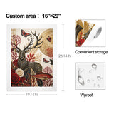 Three-panel Tribal Elegance canvas art set featuring geometric tribal patterns, each panel 16 by 20 inches — product detail