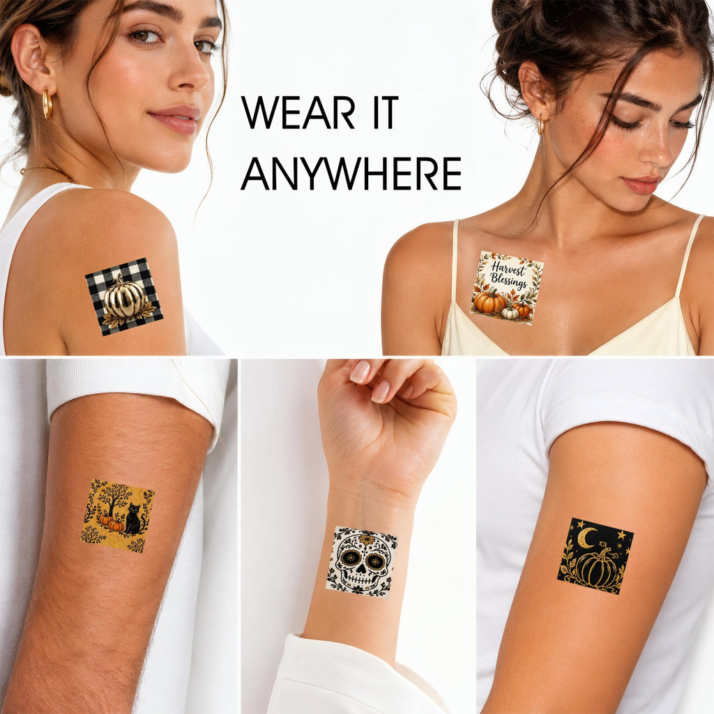 Rich and Rich Halloween Personalized Temporary Tatoo Set of 6 Sheets - Rich and Rich Homeopportunities