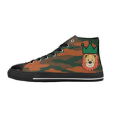 Critter Kicks Boys Orange Camouflage King Of The Jungle High Top Sneakers
