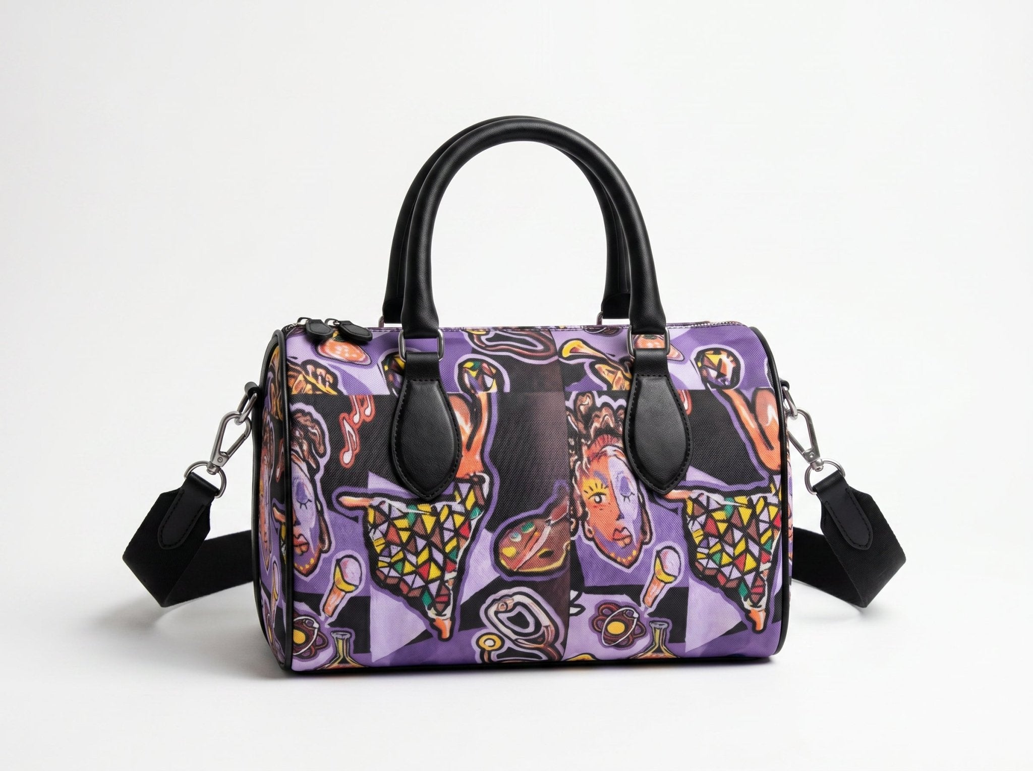 Rich and Rich Purple Abstract Women's Mini Denbigh Duffle Bag - Rich and Rich Homeopportunities
