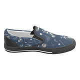 Navy blue men’s slip‑on canvas shoes with cushioned footbed and natural rubber outsole — additional view 10