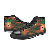 Critter Kicks Boys Orange Camouflage King Of The Jungle High Top Sneakers