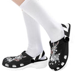 Critter Kicks Zebra Zest Kids Black Clogs