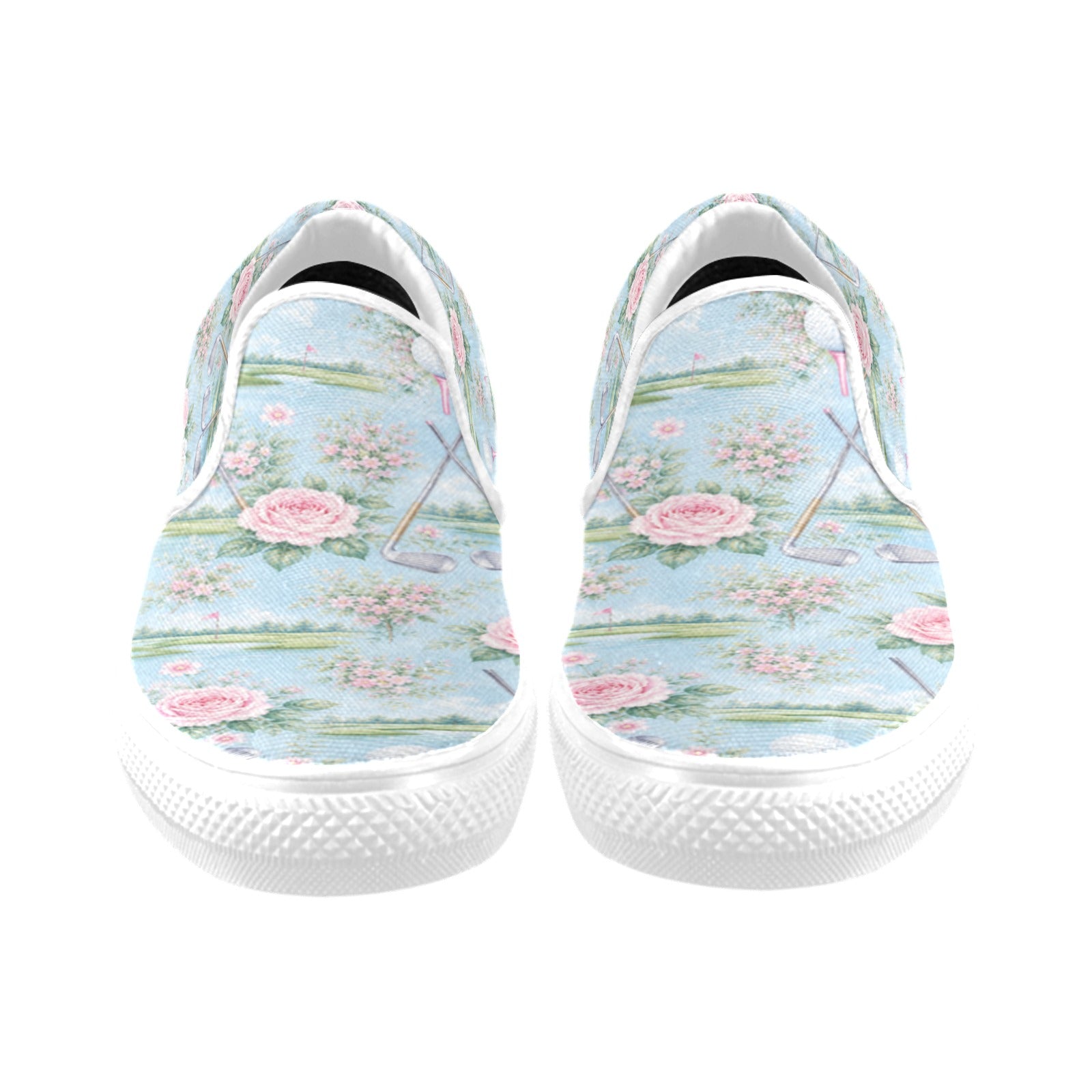 Rich and Rich Women’s Blue Golf Canvas Slip-On Casual Shoes | Stylish Comfortable Golf-Inspired Sneakers
